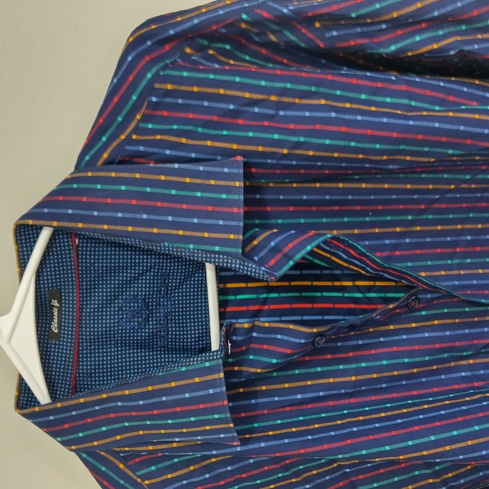 Colorful Striped Button-Up Shirt - Picture 2 of 10
